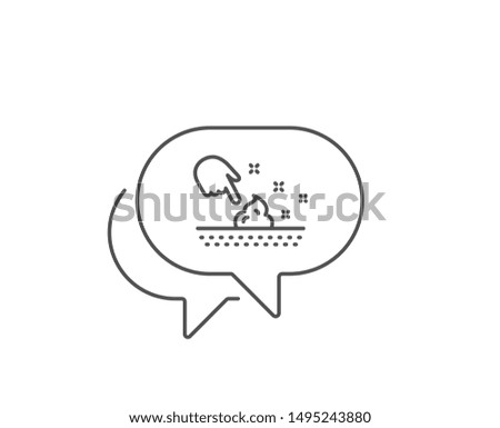 Skin moisture line icon. Chat bubble design. Body or Face care sign. Moisturizing cream symbol. Outline concept. Thin line skin moisture icon. Vector