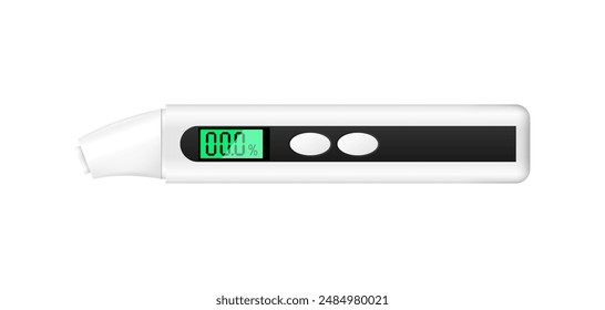 Skin moisturizing tester - analyzer device for monitoring of water and oil level of skin. Realistic vector illustration