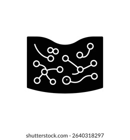 Skin nerve endings detailed anatomy icon
