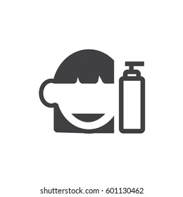 skin no acne icon vector