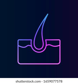 Hautnolan-Symbol. Einfache dünne Linie, Vektorillustration von Biologiicons für i und ux, Website oder mobile Applikationen