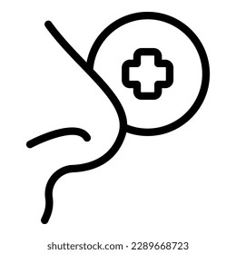Skin nose care icon outline vector. Clinic health. Dry disease