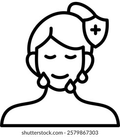 Skin Oil icon line vector illustration