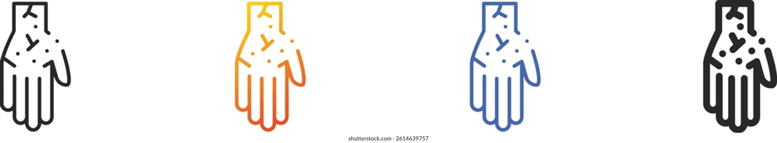 skin problem icon.Thin Linear, Gradient, Blue Stroke and bold Style Design Isolated On White Background