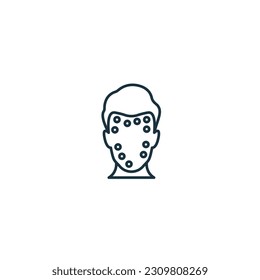 Skin problems icon. Monochrome simple sign from cosmetology collection. Skin problems icon for logo, templates, web design and infographics.