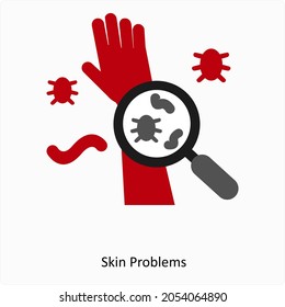 Skin Protection or Allergy Icon Concept