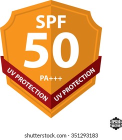 Skin protection badges. SPF, UV.Vector illustration.