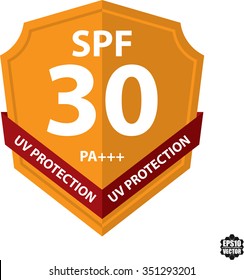 Skin protection badges. SPF, UV.Vector illustration.