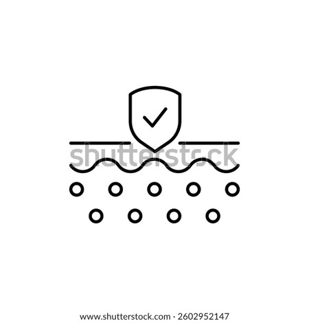 Skin protection icon editable stroke