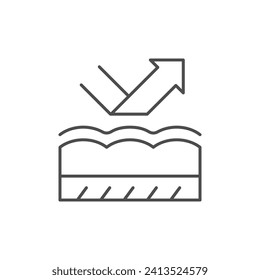 Skin protection line outline icon