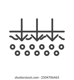 skin protection outline vector design illustration