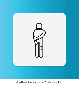 Skin Rash icon. Editable stroke. Vector illustration