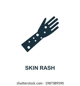 Skin Rash Icon. Monochrome Simple Element From Coronavirus Symptoms Collection. Creative Skin Rash Icon For Web Design, Templates, Infographics And More