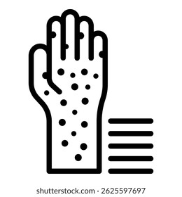 Skin rash icon. Outline skin rash vector icon for web design isolated on white background