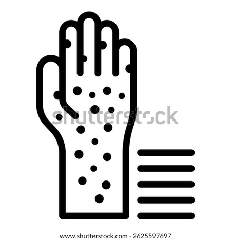 Skin rash icon. Outline skin rash vector icon for web design isolated on white background
