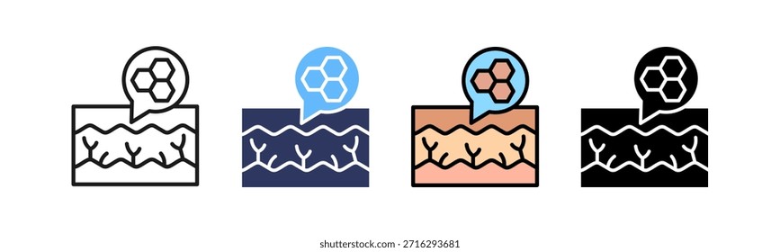 Icono de Renovación de la piel Ilustración vectorial múltiple