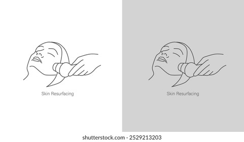 Vektorsymbol für die Wiederbelebung der Haut für ein erweitertes Verfahren zur Hauterneuerung