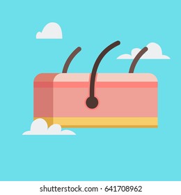 Skin in the sky vector illustration