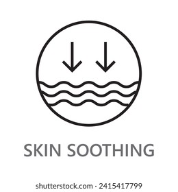 skin soothing. skin care icon. cleaning and cleansing line icon vector illustration.