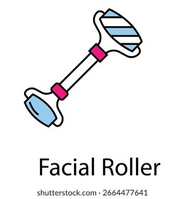 Hauttherapie Gesichtswalze Vektor Icon Design