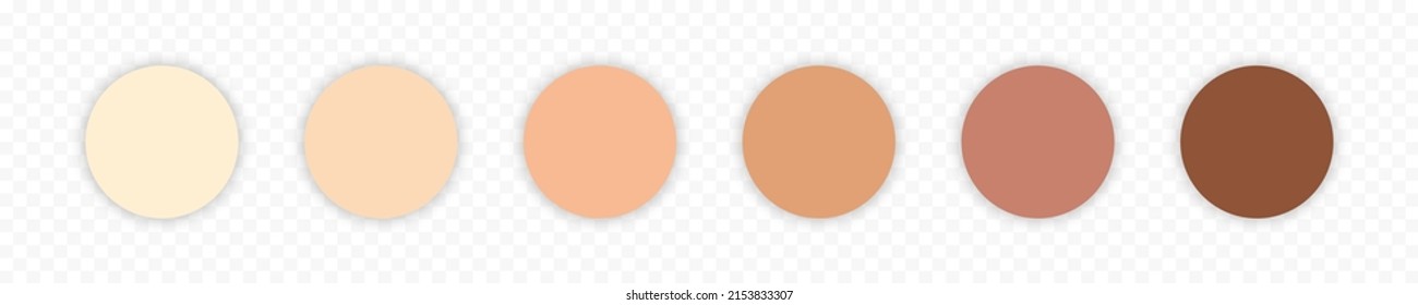 Skin Tone Color Palette. Tan Level. Different Human Skin Tones. Vector Graphic EPS 10