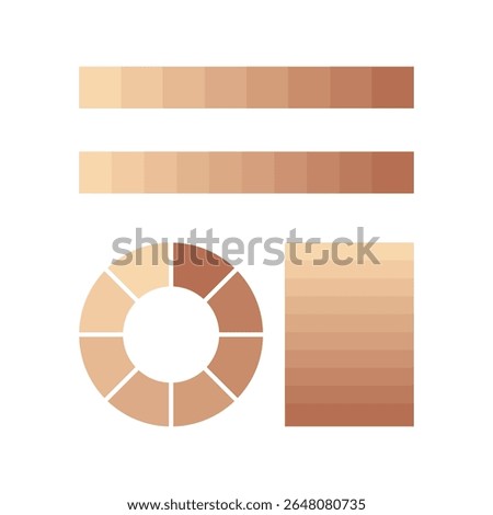 skin tone color palette vector design concept set collection template