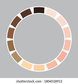 Skin tone colour wheel vector