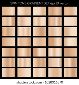 Skin tone gradient vector pack  35 different skin tone gradients