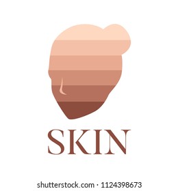 skin tone icon color . vector
