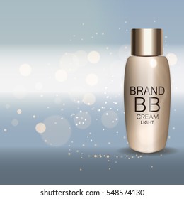 Skin Toner Bottle Template for Ads or Magazine Background. 3D Realistic Vector Iillustration. EPS10
