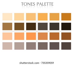 Skin tones palette vector illustration
