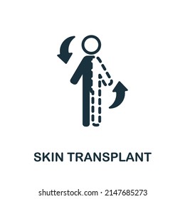 Skin Transplant Flat Icon. Colored Element Sign From Transplantation Collection. Flat Skin Transplant Icon Sign For Web Design, Infographics And More.