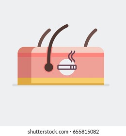 Skin vector illustration: Smoke