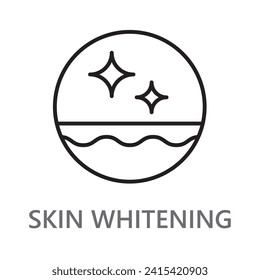 skin whitening. skin care icon. cleaning and cleansing line icon vector illustration.