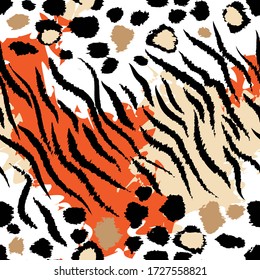 The skin of a wild animal seamless pattern.