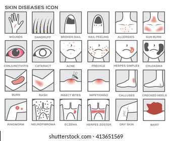 skin wound diseases vector, body arm leg icon and logo 