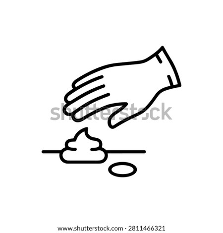 Skincare Application Icon Containing apply cream, skincare routine, cosmetic care, and outline icon. Outline icon