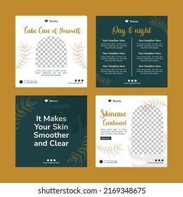 Skincare beauty social media post template