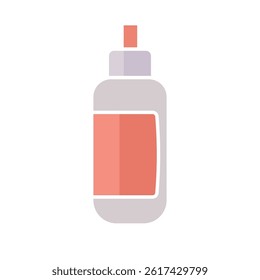 Skincare bottle clip art, cosmetic product container vector illustration