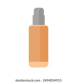 Skincare bottle flat icon vector illustration, isolated on white background, beauty cosmetic bottle clip art image