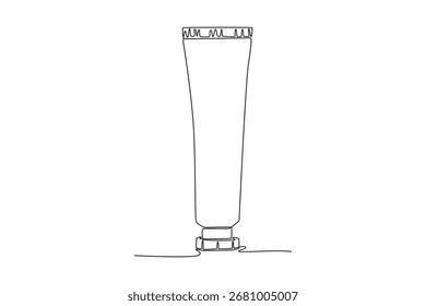 Skincare concept. Single line draw design. Vector graphic illustration