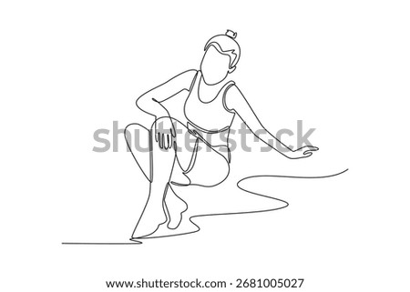Skincare concept. Single line draw design. Vector graphic illustration