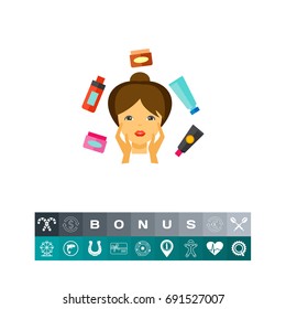 Skincare concept vector icon