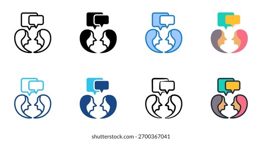 Skincare consultation icon set multiple style collection 
