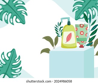 skincare cream and serum nature product