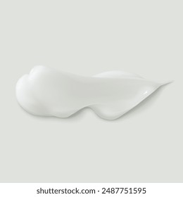 Skincare creamy wavy  texture smear beauty products lotion realistic 3d vector illustration