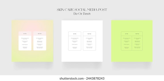 Do’s and don’ts Skincare Edition. Simple skincare do and don’t social media post template. Skin advice, Skin care business, Skincare routine.