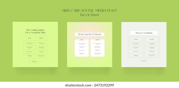 Do’s and don’ts Skincare Edition. Simple skincare do and don’t social media post template. Skin advice, Skin care business, Skincare routine.