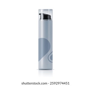 Skincare foam cosmetics container 3d realistic package template. Shaving foam skincare product container realistic sample, bath cream hygiene cosmetics tube isolated vector product blank mock up