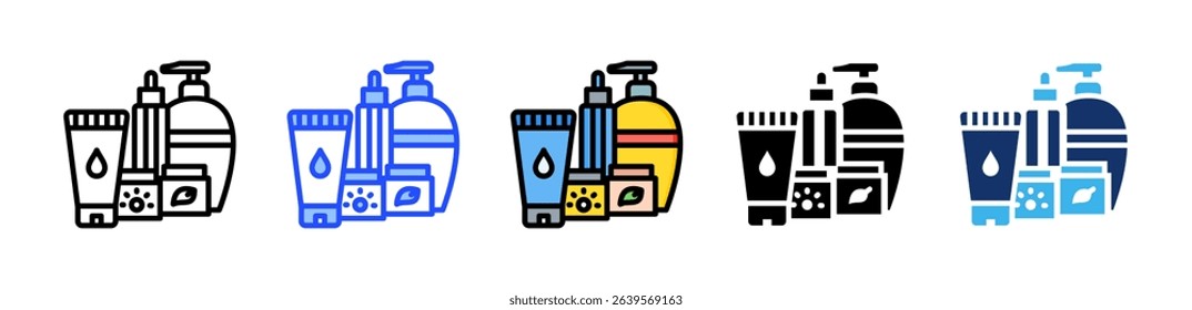 Skincare Icon Collection With Multiple Styles